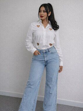 Women Heat Blouse/Fashion/Office blouse/Elegant - White